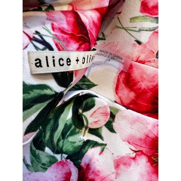 NWOT Alice + Olivia Latoya Floral Minidress Size 4 - Picture 7 of 7